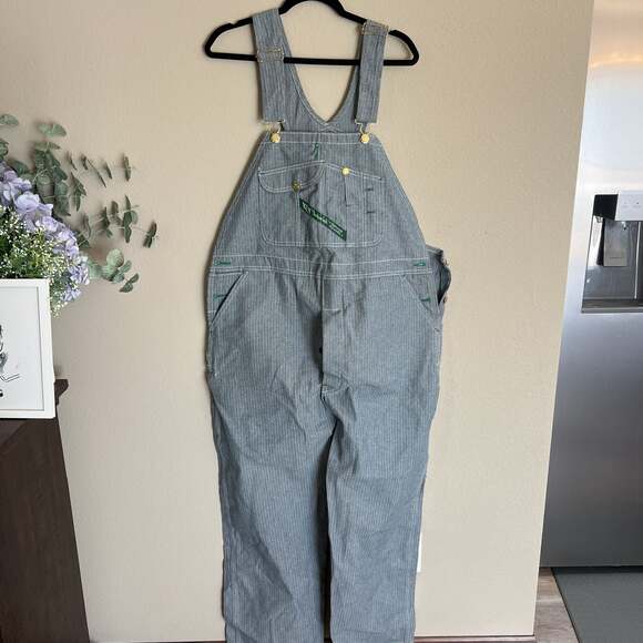 42x29 Key Imperial Vintage Hickory Stripe Bib Overalls - Union Made, Made in USA - Picture 1 of 6